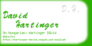 david hartinger business card